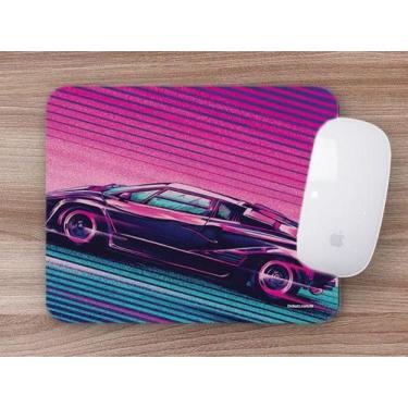 Imagem de Mouse Pad Emborrachado Personalizado Carro Tunado Tunnig Rosa e Azul -