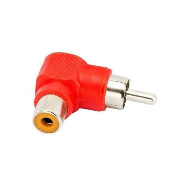 Imagem de Adaptador Rca 90 Graus Vermelho - Cirilo Cabos