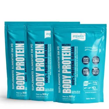 Imagem de Kit 3 Body Protein Proteína Isolada Colágeno Hidrolisado Pouch 900g Eq