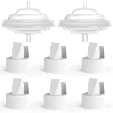 Imagem de Papablic [8-Count] Válvulas Duckbill E Protetor de Refluxo Compatíveis com Bombas Tira Leite Spectra S1 Spectra S2 Spectra 9 Plus, Peças de Bomba Spectra Não Originais, Sem Bpa/Dehp