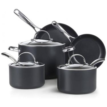 Imagem de Conjunto de Panelas Antiaderentes de Alumínio Anodizado, 8 Peças, COOKS STANDARD 02709, Preto