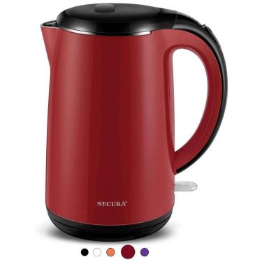 Imagem de Chaleira Elétrica 1701DB, 1,7L, Aço Inoxidável, 110v, SECURA SWK 1701DR, Vermelho