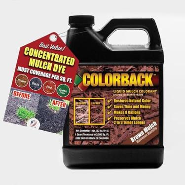 Imagem de COLORBACK Tinta Para Cobertura Marrom, De 3.200 Pés Quadrados – Corante Paisagismo E Canteiros Jardim, Madeira, Restaurador Cor Casca Playground, Ecológica 1 Litro