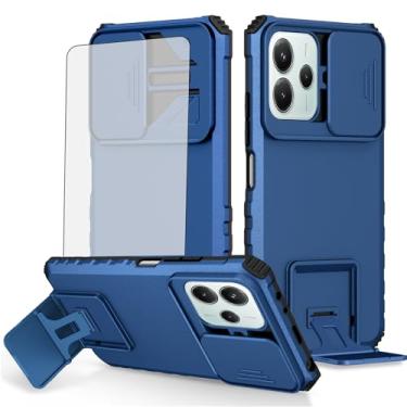 Imagem de Asuwish Capa de telefone para Xiaomi Redmi Note 14 4G com protetor de tela de vidro temperado e capa de câmera deslizante suporte suporte fino protetor móvel híbrido acessórios para celular Note14 G4