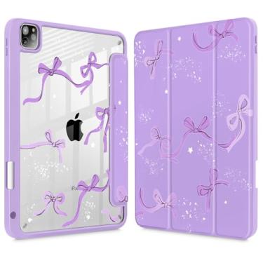 Imagem de Tuiklol Capa para iPad Pro de 11 polegadas M2 2022 geração 4ª - Suporte de lápis embutido à prova de choque, capa traseira transparente transparente adequada para iPad 11 polegadas 2021 2020 2018