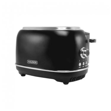 Imagem de Torradeira HADEN Heritage inox 2 fatias preta e cromada com controle de tostagem ajustável 900W 110V