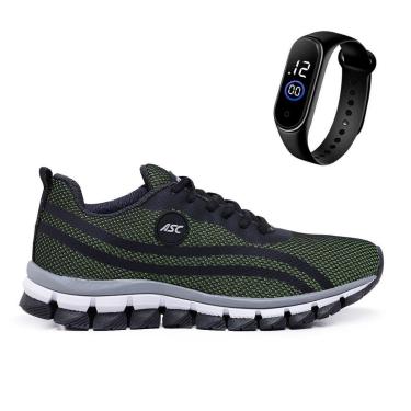 Imagem de Tênis Masculino Confortável para Caminhadas e Treinos Leves + Relógio Digital-Masculino