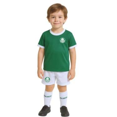 Imagem de Conjunto Infantil Palmeiras Uniforme Artilheiro 3 Pçs, Tam 12
