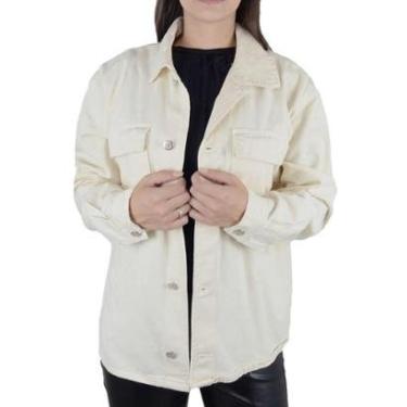 Imagem de Jaqueta Feminina Ouzzare Over Jeans Bege - ZZ8074-Feminino