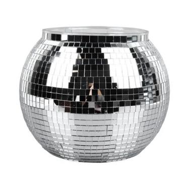Imagem de Balde De Gelo Prateado Grande Capacidade Em Formato De Bola Disco, Bal