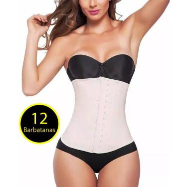 Imagem de Cinta Modeladora Microfibra 12 Barbatanas Afina Cintura