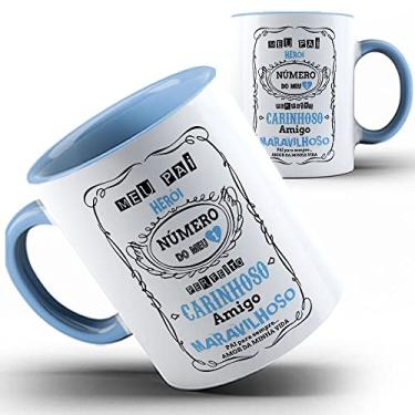 Imagem de Caneca azul Whisky Pai carinhoso herói maravilhoso