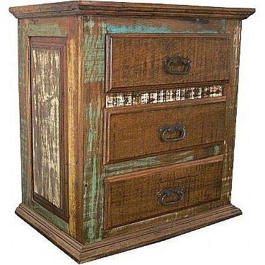 Imagem de Mesa de Cabeceira Rústica Station em Madeira de Demolição - Cód 62