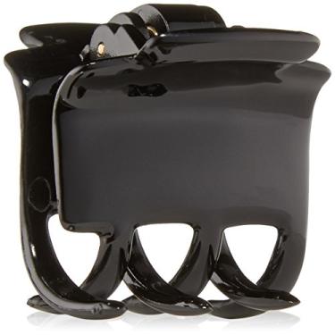 Imagem de Caravan Garra de cabelo de rabo de cavalo feita com mola coberta de patente em preto