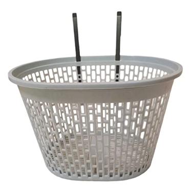 Imagem de Deevoka Cesta de bicicleta, cesta frontal de guidão de bicicleta, patinete de bicicleta de multiuso, cesta de carro elétrico removível para cães, cinza
