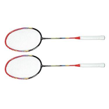 Imagem de Raquete de badminton raquetes de badminton kit de raquete de badminton casaco de badminton para fãs conjunto de raquetes de badminton casacos de badminton de liga de