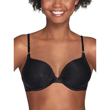 Imagem de Vanity Fair Sutiã push-up feminino Ego Boost, adiciona até um tamanho de bojo completo, sutiãs push up com aro para mulheres, Jacquard preto, 38D