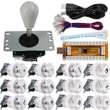 Imagem de SJ@JX Controle de jogo Arcade Codificador USB Gamepad Botão Microswitch Joystick de 8 vias para Nintendo Switch PC PS3 Retropie Raspberry Pi MAME