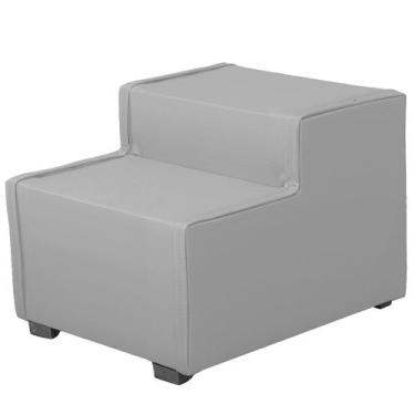 Imagem de Escada Estofada 2 degraus para Cachorro Gato e Maca de Estetica Suede 