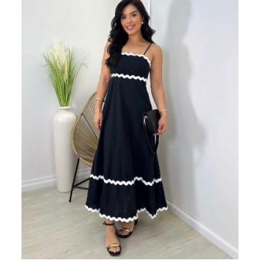 Imagem de Vestido Angelica (BR, Numérico, 38, 42, Regular, Regular, Preto)
