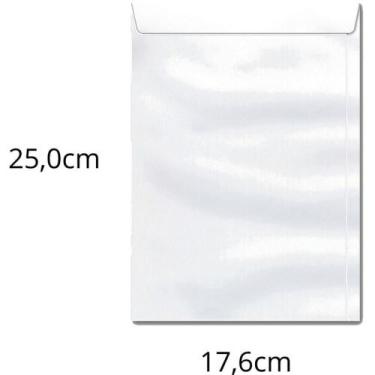 Imagem de Envelope Saco Branco 176X250MM 90G Caixa com 250 Unidades - SCRITY