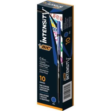Imagem de Caneta Ponta Porosa BIC Intensity 0.4MM Azul - Caixa com 10 Unidades