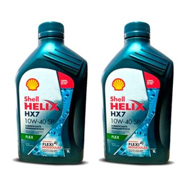 Imagem de Kit Troca 2 L Oleo Motor Sae 10w40 Shell Helix Hx7 Api Sp Semi-Sintetico