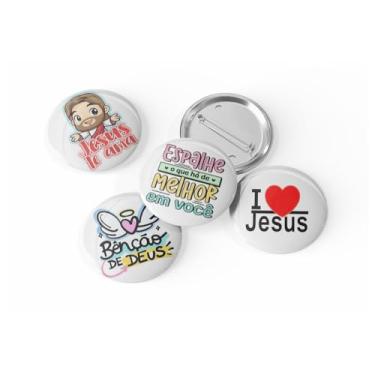 Imagem de kit com 4 Botons Broche Alfinete - Coleção Motivacional - Button, Pin