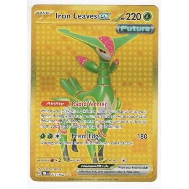 Imagem de Pokemon – Iron Leaves ex 213/162 - Temporal Forces – Hyper Rare Gold – Foil Card