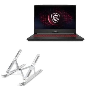 Imagem de Suporte e suporte BoxWave compatível com MSI Pulse GL66 (15,6 polegadas) – Suporte compacto para laptop, portátil, com vários ângulos de visualização para MSI Pulse GL66 (15,6 polegadas) – Prata metálica
