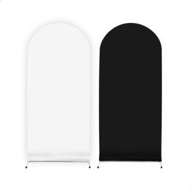 Imagem de Painel de festa decorativo romano liso dupla face 2mx1m - Davest, PRET