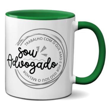 Imagem de Caneca Sou Advogado Amo o Que Faço Direito Profissão (Verde)