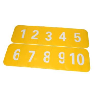 Imagem de Colaxi 10 peças marcadores cones planos tapete de chão multiuso pontos de agilidade para prática de futebol treinamento de velocidade esportiva, Amarelo