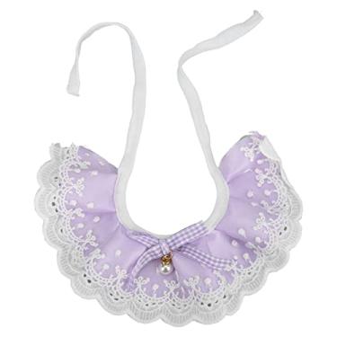 Imagem de HEEPDD Babador de renda para animais de estimação, toalha de saliva de princesa, respirável, macia e confortável, cachecol de renda para gatos pequenos e médios