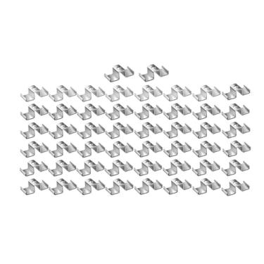 Imagem de KAIYUEMAOYI Grampos de Sela de Grade, Acessórios de Fixação de Placa de Grade, Braçadeira de Fixação de Metal Resistente para Mezaninos, Passarelas, 50 Peças, Tamanho real