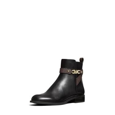 Imagem de Michael Kors Bota de cano curto feminina Farrah, Preto/Couro Vachetta/Assinatura, 35
