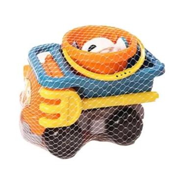 Imagem de Carrinho de Praia Infantil com Balde e Pá - Brinquedo de Verão, Y3033,