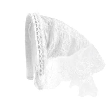 Imagem de Lenço de cabelo branco, faixa de cabelo triangular, bandana para mulheres, lenços de cabeça macios para mulheres, acessórios de cabelo para meninas, cachecóis para mulheres, faixa de renda, lenço de