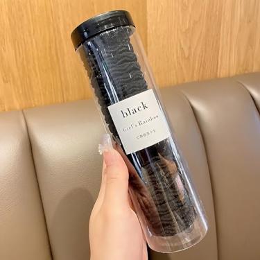 Imagem de 20 peças de prendedores de cabelo de alta elasticidade grossa para rabo de cavalo não danificam faixas de cabelo de algodão para mulheres e homens