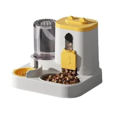Imagem de Conjunto De Alimentador Automático Para Cães E Gatos Com Dispenser De 