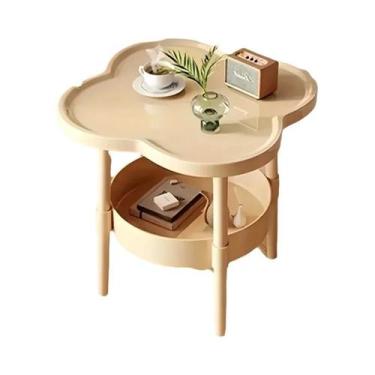Imagem de Mesa Lateral Redonda Moderna Com Prateleira De Armazenamento, Mesa De 