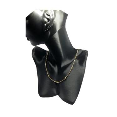 Imagem de Colar Veneziana 2mm Banhados a Ouro Luxjóias Premium 45cm