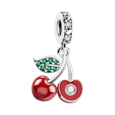 Imagem de Pingentes De Melancia Laranja Em Prata Esterlina 925 Para Pulseiras DI