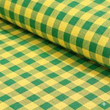 Imagem de 1 á 8 metros Tnt Estampado Xadrez Verde Amarelo Mesa Brasil Tema Copa 