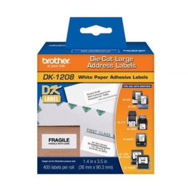 Imagem de Etiqueta para impressora térmica rolo com 400 unidades DK1208 - Brothe