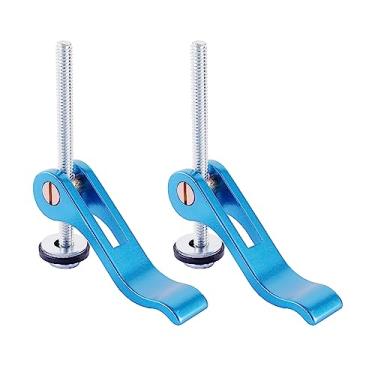 Imagem de POWERTEC Pacote com 2, braçadeira de came de 1/10.2 cm-20, braçadeira de alavanca com parafusos de trilho T de 7,6 cm, braçadeira de trilho em T para prensa de broca, mesa de roteador, bancada de