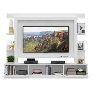 Imagem de Rack c/Painel Tv 65" Prateleiras c/Espelho Oslo Multimóveis Branco