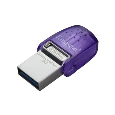 Imagem de Kingston DataTraveler microDuo 3C 256GB USB-C e USB-A Flash Drive | Velocidade até 200 MB/s | USB 3.2 Gen 1 | Conector Duo | DTDUO3CG3/256GB