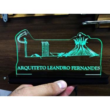 Imagem de Luminária Decorativa com LED Brasília DF - Hobbies do Ofício, Verde