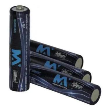 Imagem de Pilhas Palito Com 4 Unidades Recarregáveis Aaa 900Mah - Maxmidia